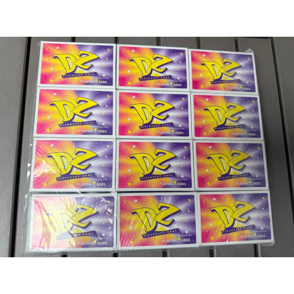 Vintage Discovery Zone DZ Playing Cards Lot of 12 Decks Retro 90s Nostalgia New